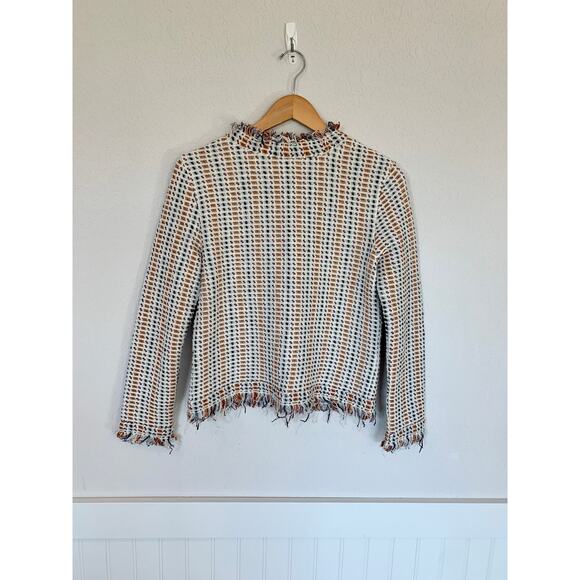 Tory Burch Hollis Linen Blend Fringe Tweed
Cardigan Blazer XS - Picture 3 of 8